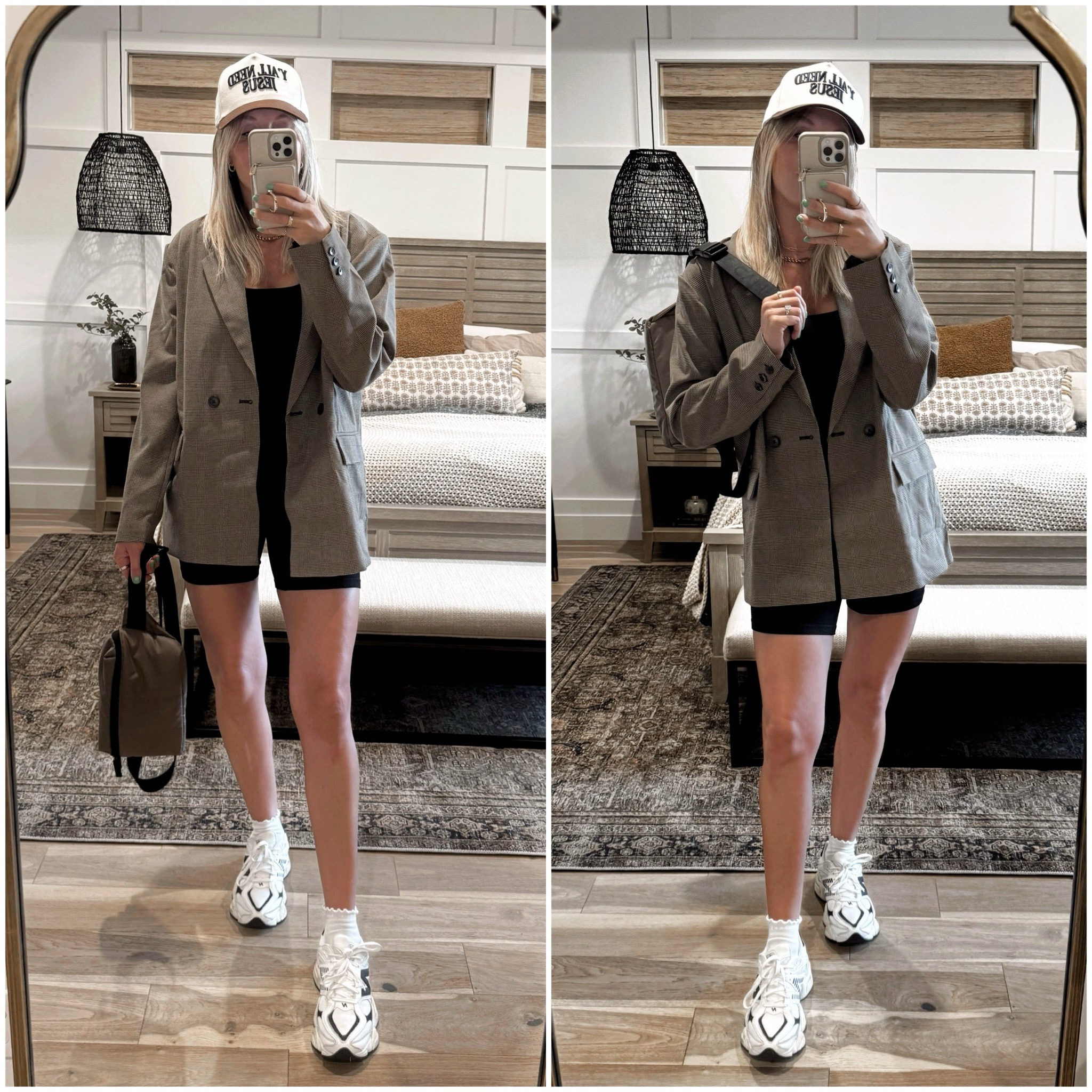 Wanna look cool without the effort? Throw on a catsuit with an oversized blazer and WA LA!! 💁🏼‍♀️ Don't feel like washing your hair? A trucker hat will instantly solve this problem!! 👌🏼 Follow me for more fashion tips!! 😂 Everything's linked!! 💕

Don't forget to size up for an oversized look!! I'm typically a S/M but ordered a L in the blazer.

#LTKStyleTip #LTKFindsUnder100 #LTKShoeCrush