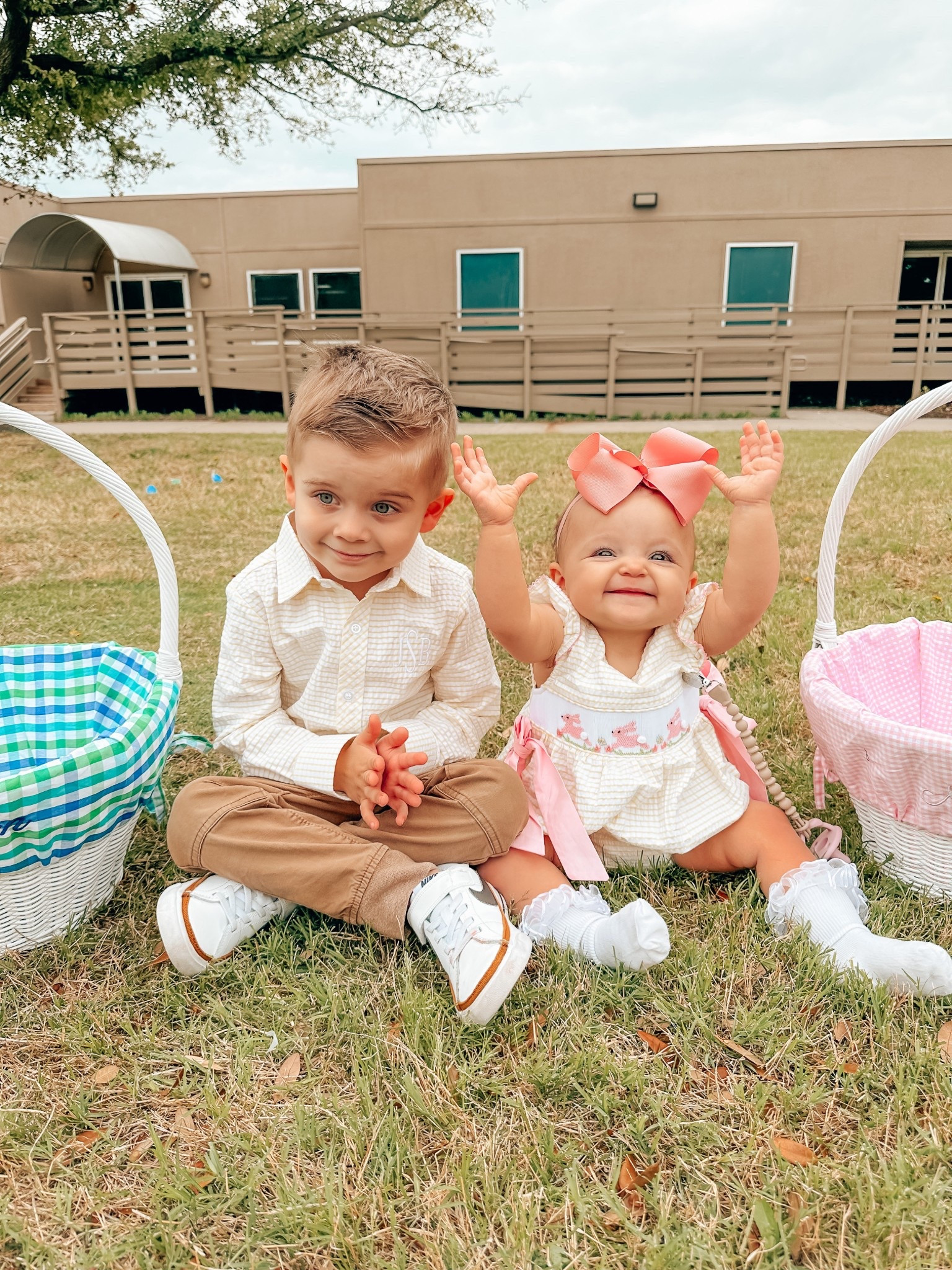 Baby’s Easter outfit. Smocked Easter bubble, boy and girl Easter outfits. Easter baskets for kids. 

#LTKmomlife #LTKKids #LTKBaby