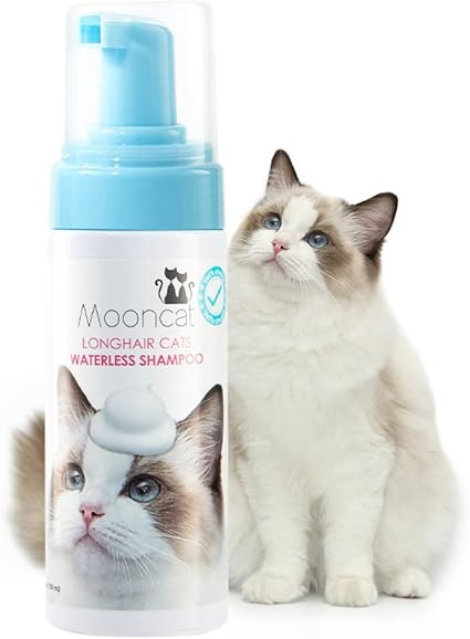 Mooncat Waterless Cat Shampoo, Licking Safe Dry Shampoo for Longhair Cats, No Rinse Foam Cat Bath... | Amazon (US)