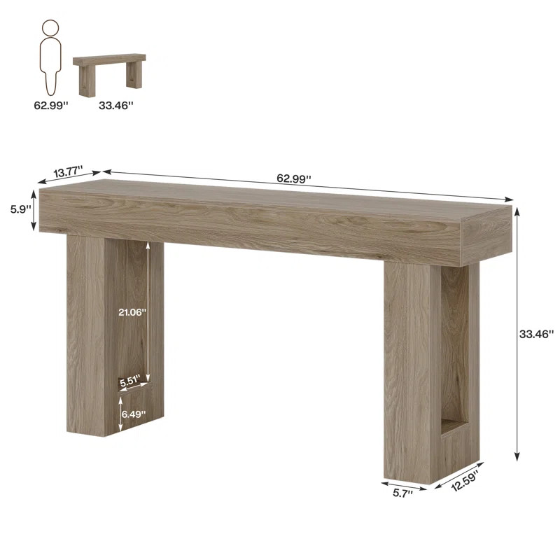 Millwood Pines Brittanni 63 Console Table & Reviews | Wayfair | Wayfair North America