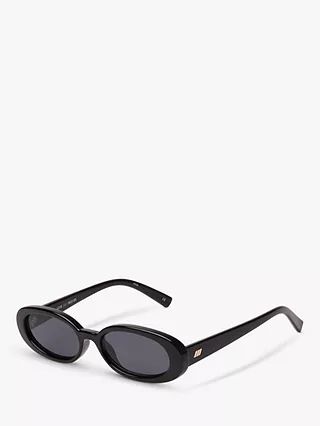 Le Specs L5000163 Unisex Outta Love Oval Sunglasses, Black/Grey | John Lewis (UK)