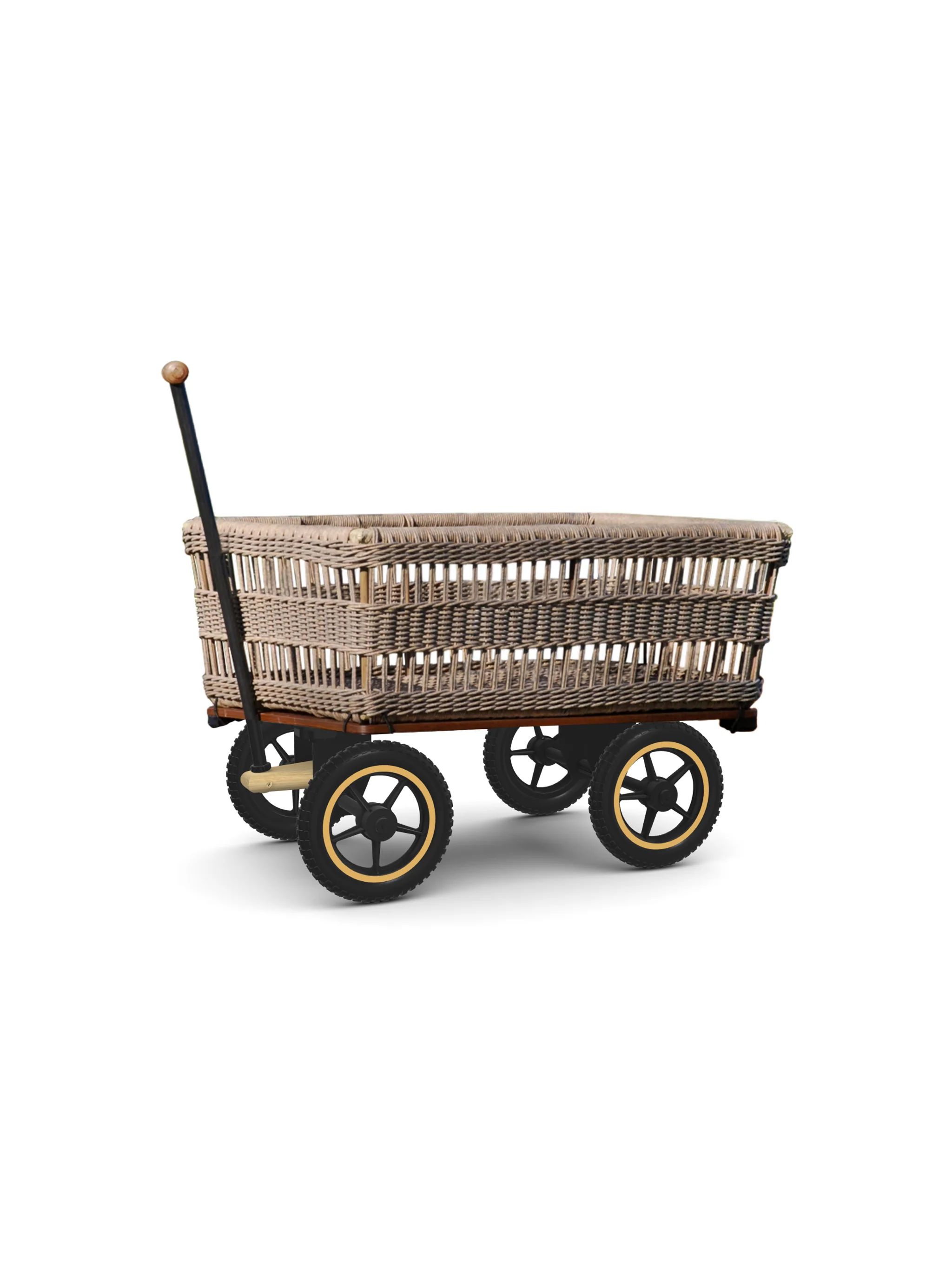 European Wicker Basket Garden Wagon | Weston Table