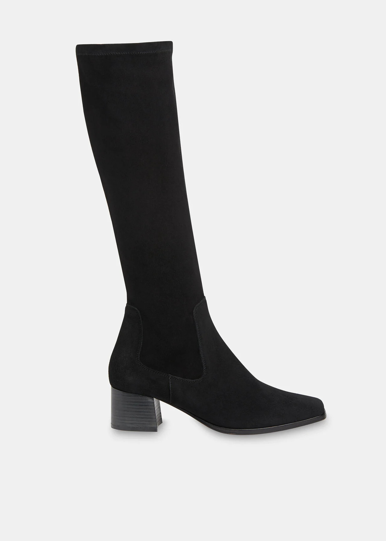 Black Blaire Stretch Knee High Boot | WHISTLES | | Whistles