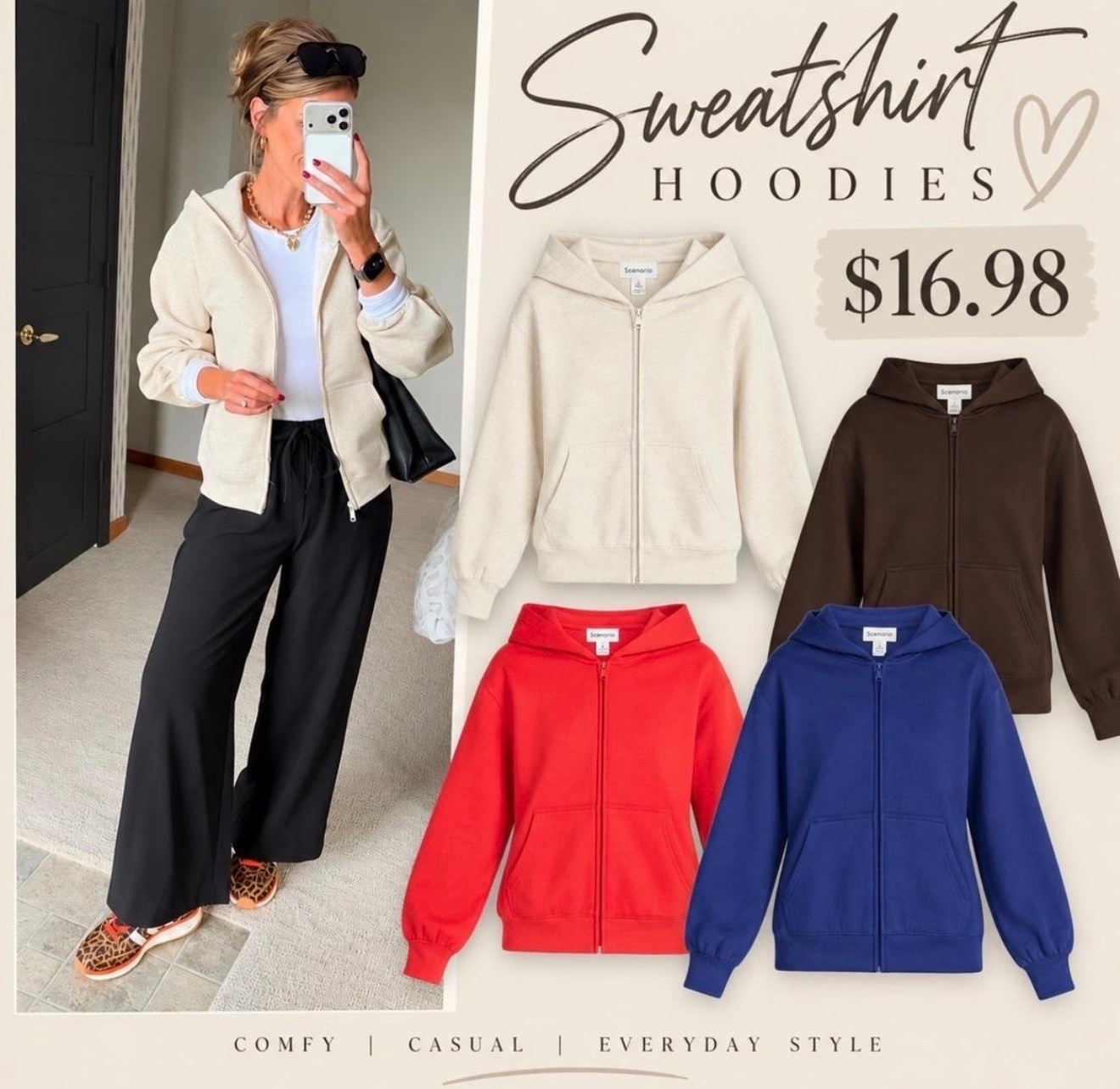 Comfy casual outfit idea
Jacket/ small
Top/small
Pants/ medium

#LTKOver40 #LTKSeasonal