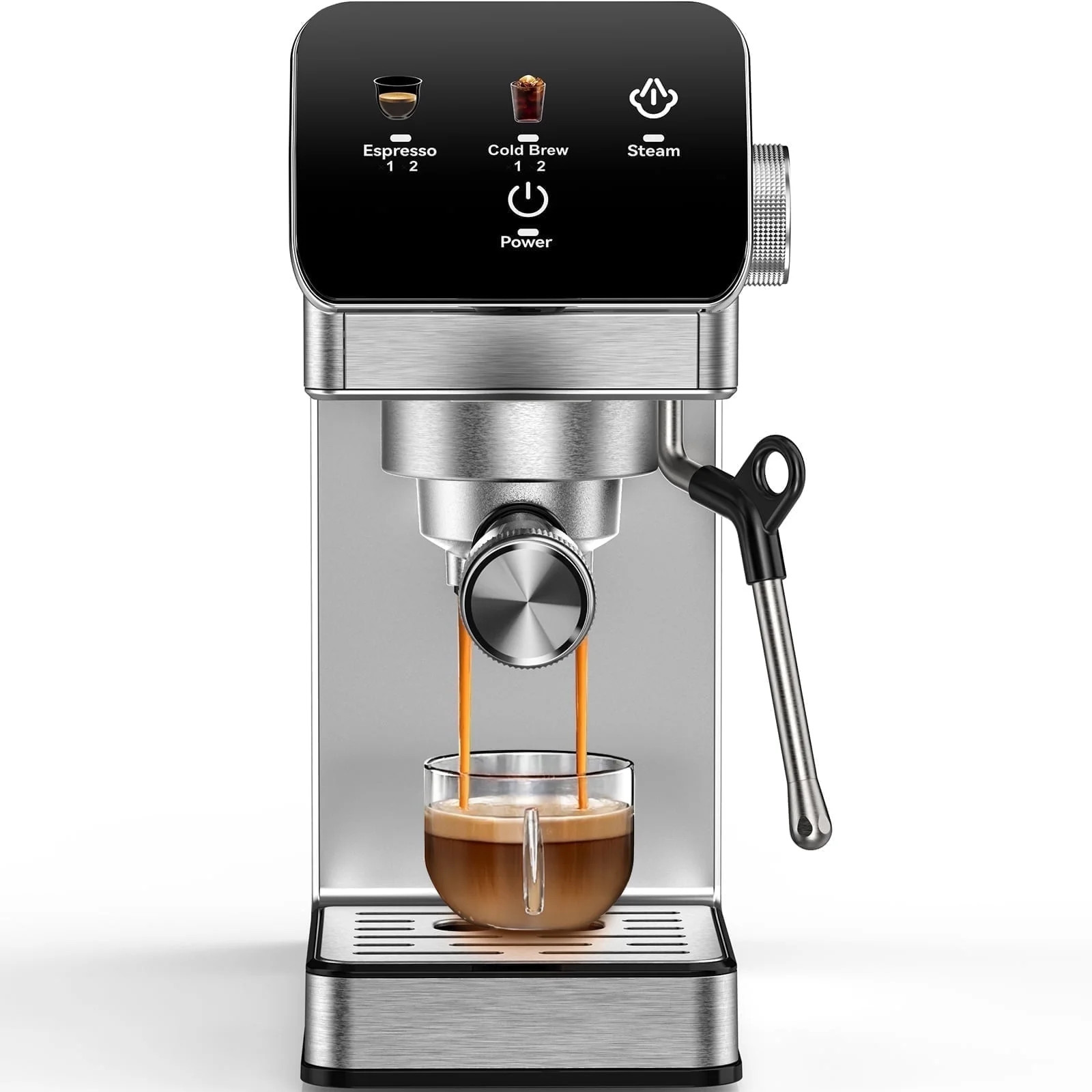 Espresso Machine 20 Bar, Rapid Cold Brew, Stainless Steel Coffee Machine with 40oz Removable Wate... | Walmart (US)