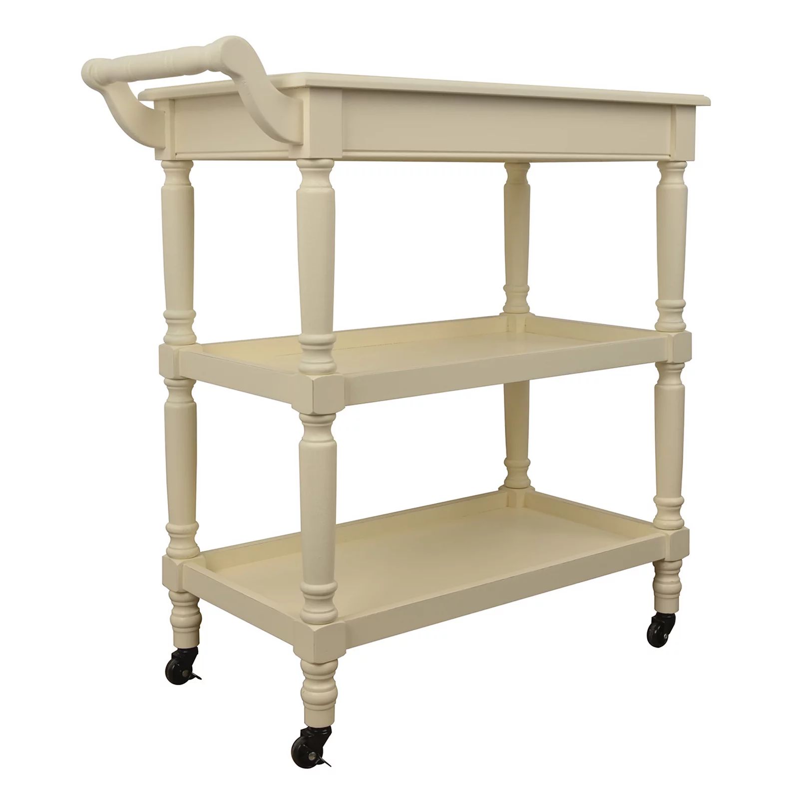 Decor Therapy Traditional Rolling Bar Cart, White | Kohl's