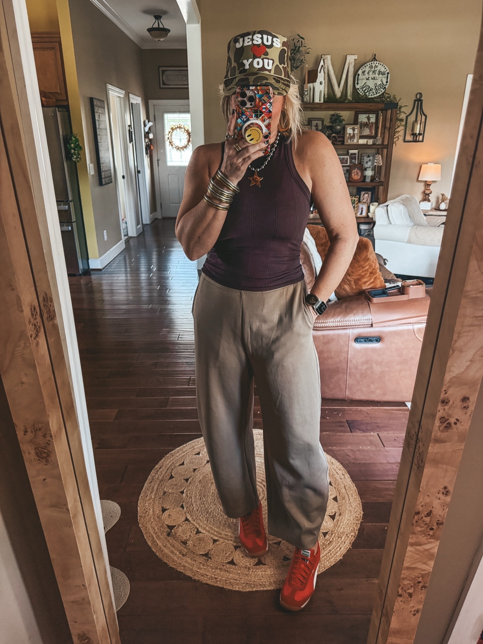 My run errand outfit 
Tank M
Pants M @Target 
Sneaks I size down 
🤩Necklace, earrings, and rings save with code MANDIE

#target #targetstyle #barrelpants #casualoutfit #comfypants

#LTKootd #LTKOver40 #LTKgrwm