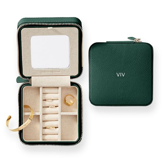 Small Travel Jewelry Case, Foil Debossed | Mark and Graham