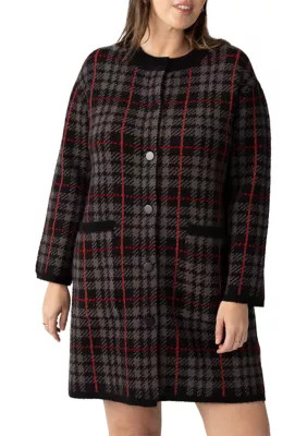 Sanctuary Women's Plus Size Knitted City Coat, 1XL | Belk