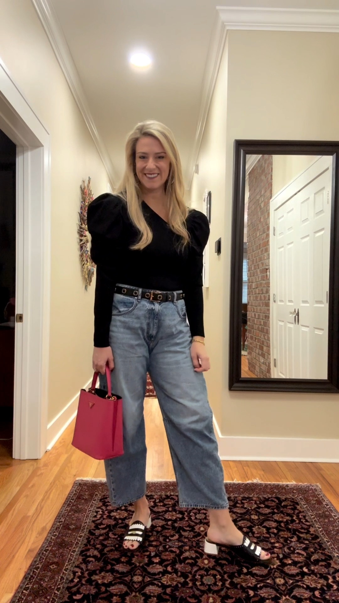 Here we go with the barrel jeans again 🙄 but the star of the show is this Stella McCartney top the neck line and the puff sleeves. It’s so good, found on the real real but I tried to find something similar here  

#LTKTall #LTKootd #LTKdayinmylife