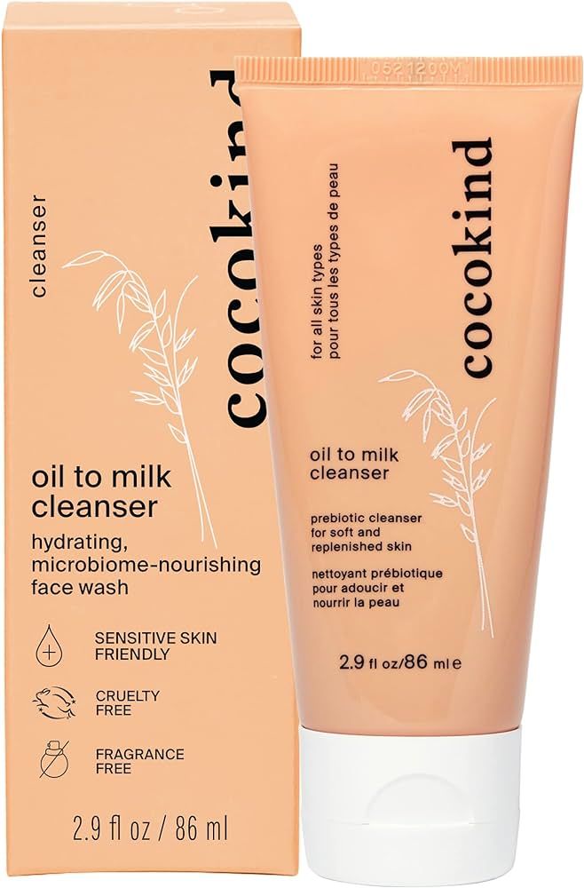 Cocokind Oil to Milk Cleanser, Made with Fermented Oat and Oat Lipid Complex, Moisturizing Makeup... | Amazon (US)