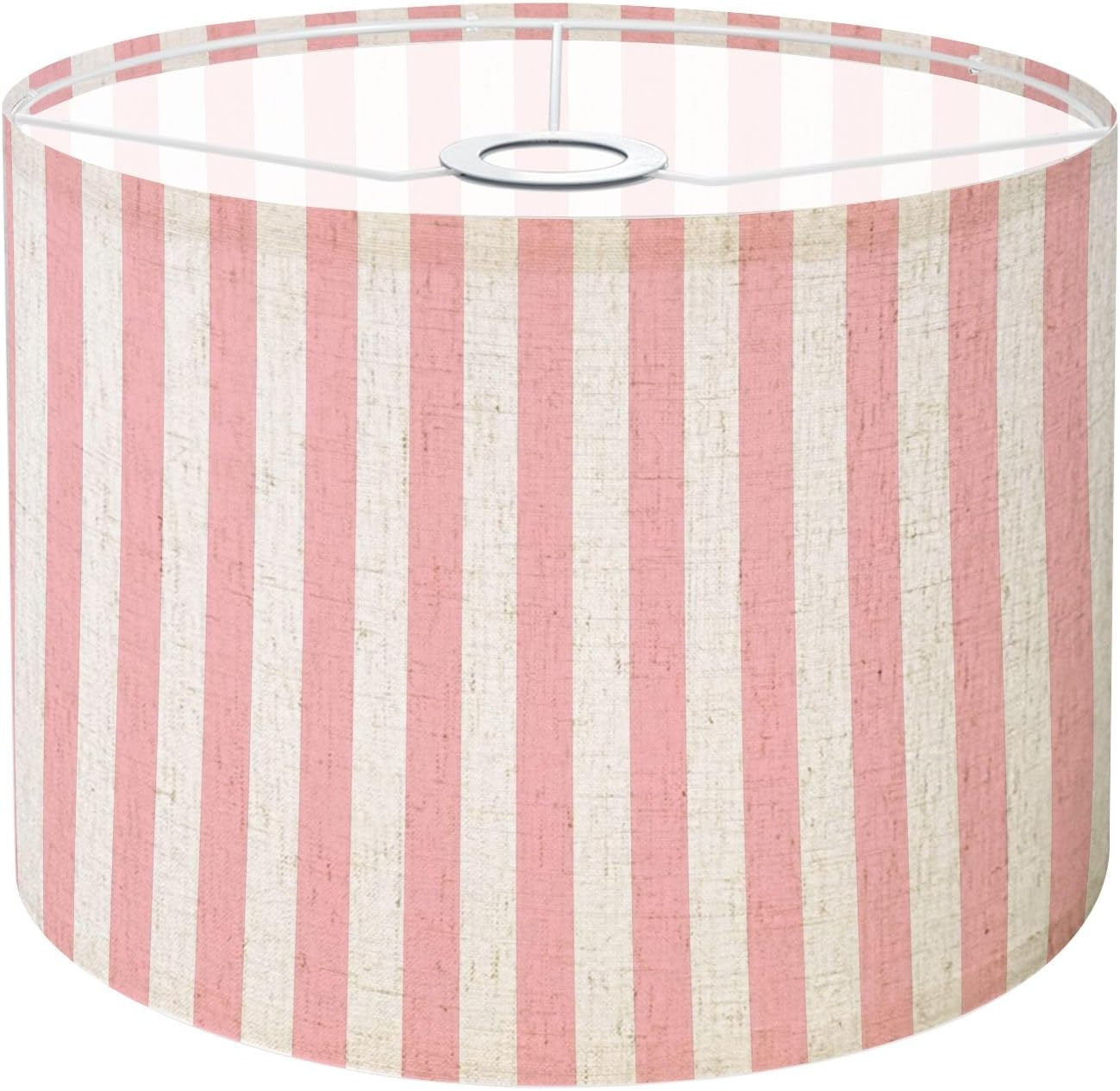Lamp Shade Pink White Striped Drum Lamp Shades for Table Lamps Floor Lamps Pendant Light 8.9"x11"... | Amazon (US)