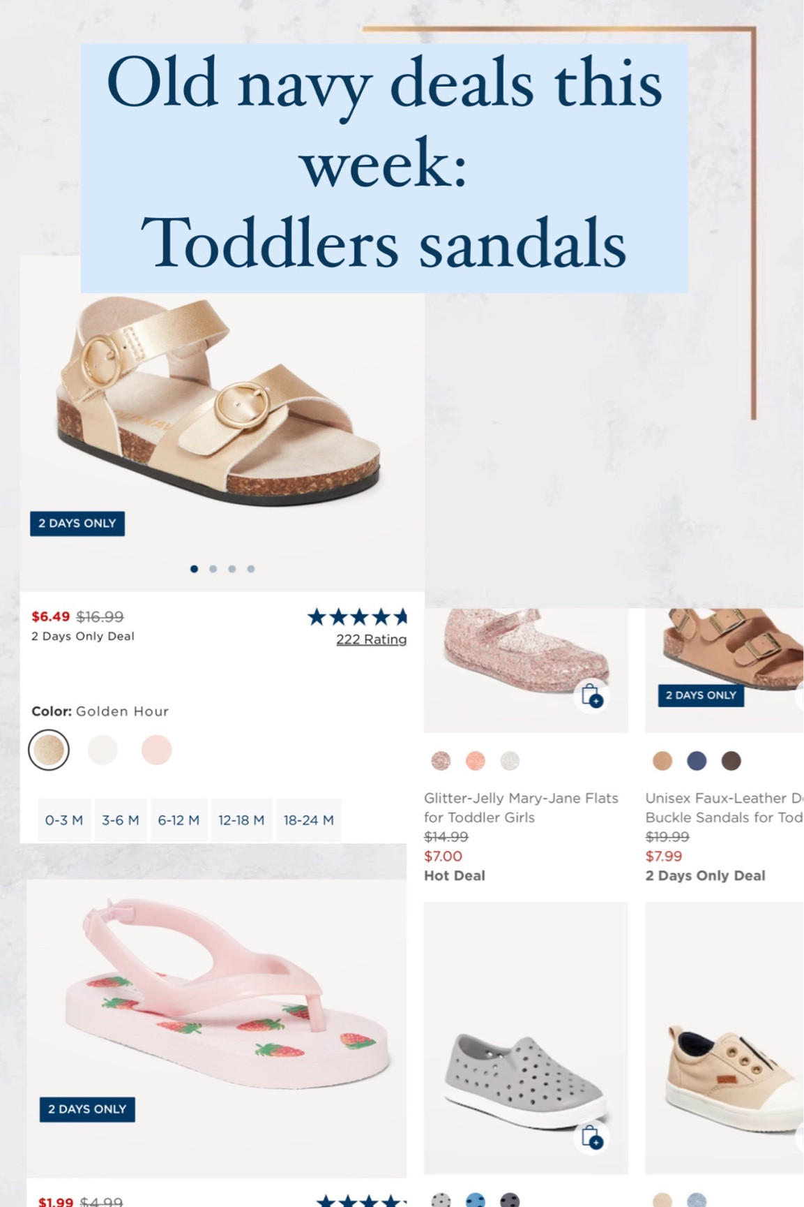 $2 toddler sandals! 

#LTKfamily #LTKbaby #LTKkids
