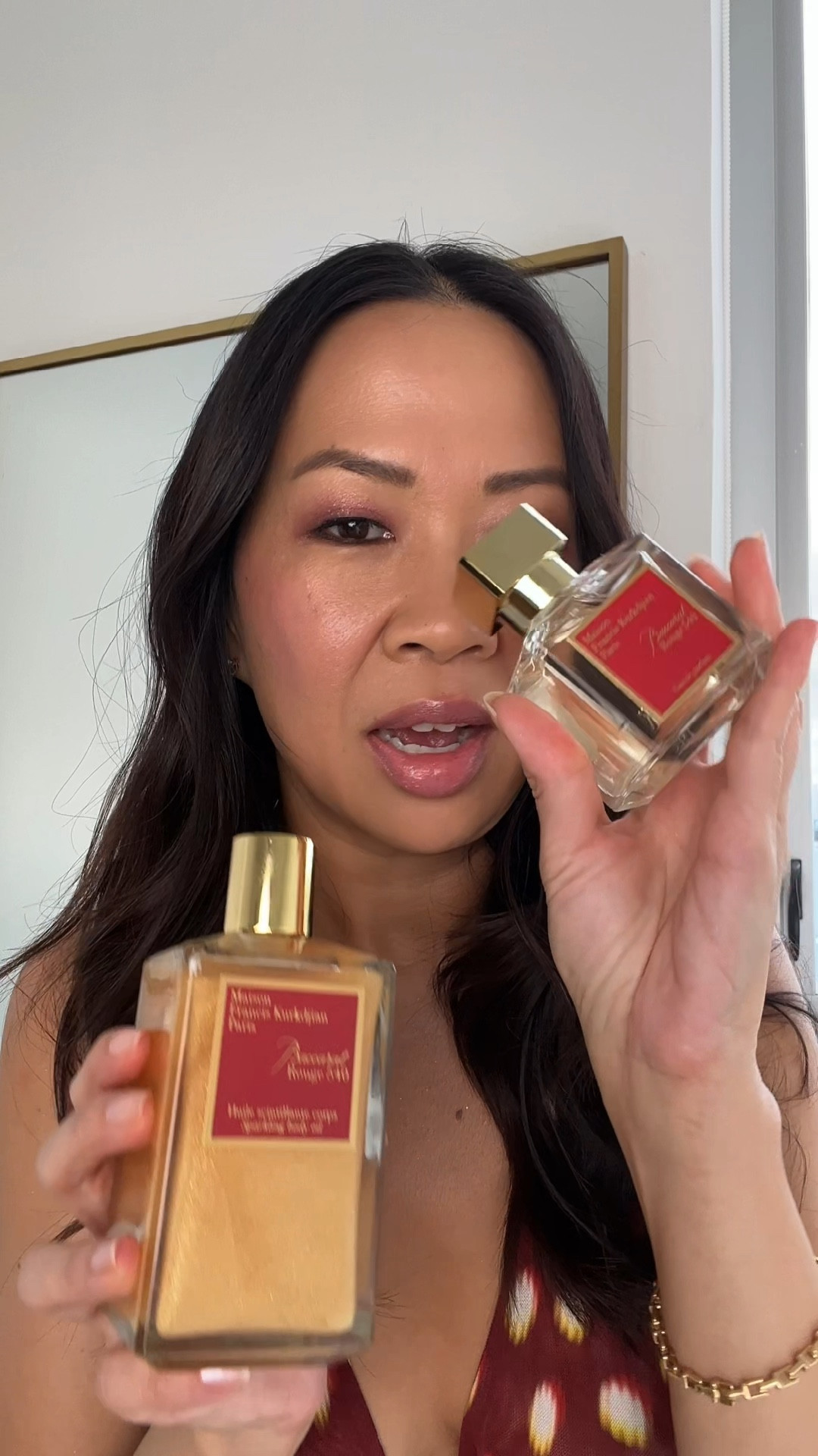 #ad #NordstromPartner #Paidlink Completely obsessed with this fragrance duo! Love the @maisonfranciskurkdjian Baccarat Rouge 540 Eau de Parfum and Sparkling Body Oil for the perfect date night duo. If you love woody ambery florals this is a must-have. Both are available at @nordstrom #baccaratrouge540 #nordstrom #nordstrombeauty 

#LTKSeasonal #LTKBeauty #LTKHoliday