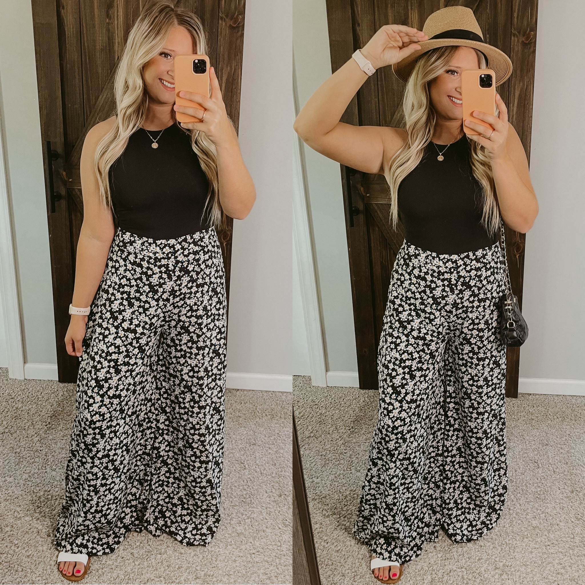 Bodysuit: medium
Pants: large 
5’3” 157lbs for reference

Wedding Guest Outfit | Wedding Guest Look | Spring Outfit | Summer Outfit | Wide Leg Pants | Sandals | Beach Hat | Vacation Outfit | Resort Wear | Brunch Outfit | Bridal Shower Outfit | Baby Shower Outfit | Black Bodysuit | Casual Outfit | Chic Outfit 

#LTKstyletip #LTKwedding #LTKunder50