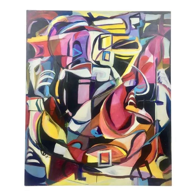 Deon Robertson Abstract Oil on Canvas | Chairish