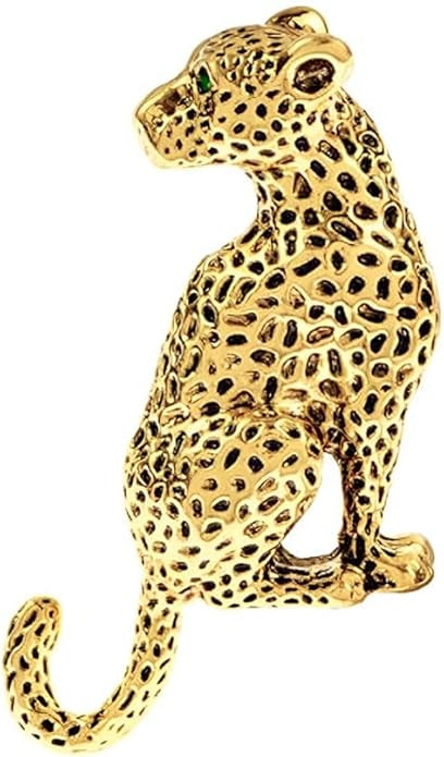 Vintage Leopard Lapel Brooch Pin for Women Men Fashion Punk Rhinestone Animal Cheetah Collar Suit... | Amazon (US)