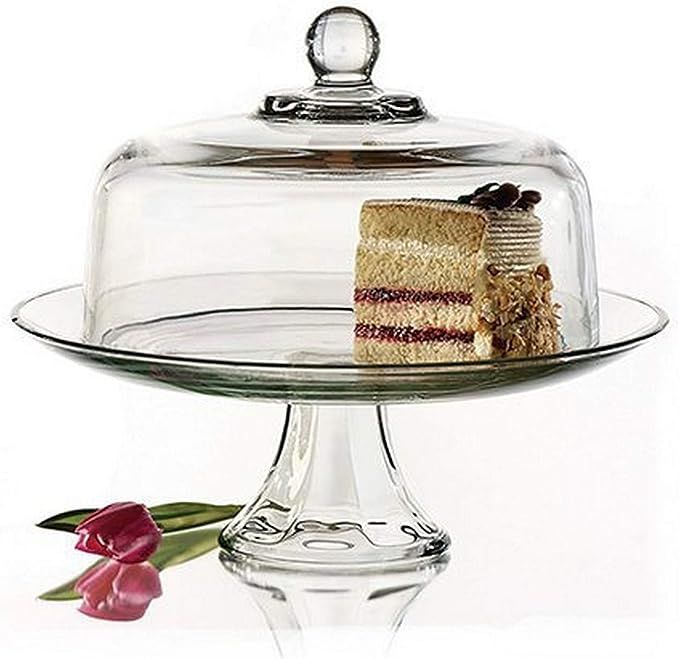 Anchor Hocking Presence Cake Plate with Dome, Set of 1 | Amazon (US)