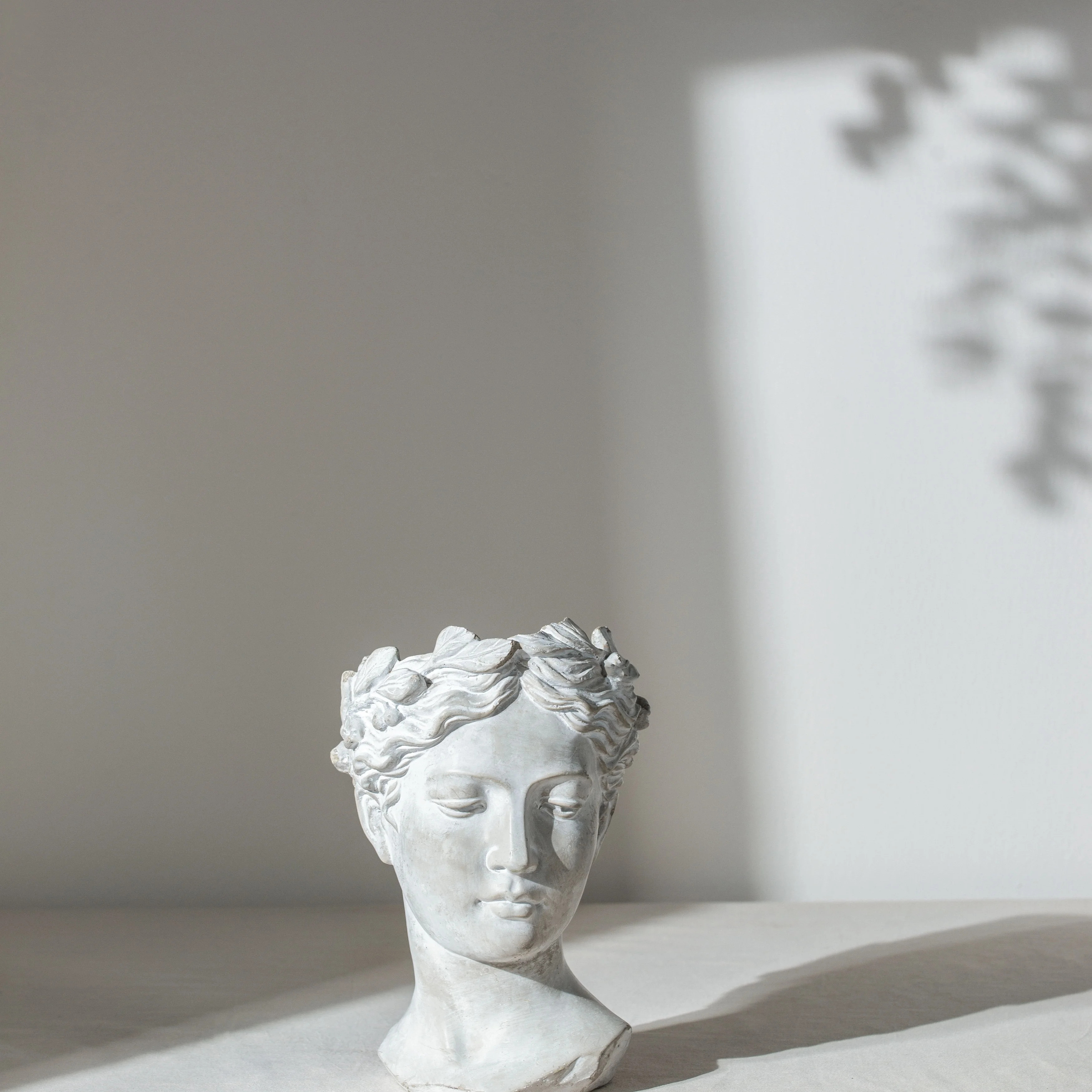 Greek Style Cement Head Planter, D7" x 11" - Walmart.com | Walmart (US)