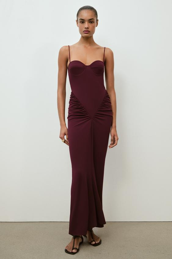 DRAPED CORSETRY-INSPIRED DRESS | Zara UK