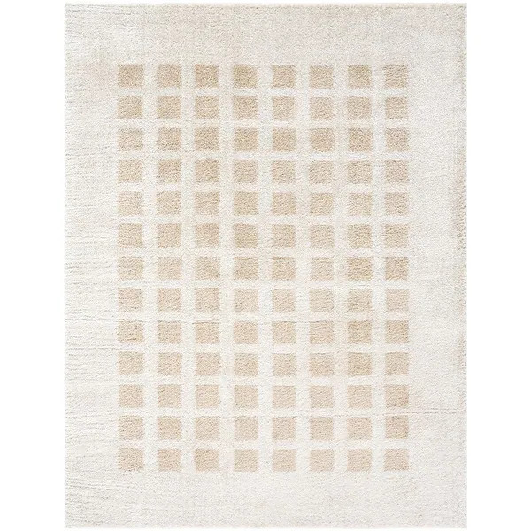 Livabliss Fossay Shag Modern & Contemporary Checkered Washable Area Rug - Bed Bath & Beyond - 407... | Bed Bath & Beyond
