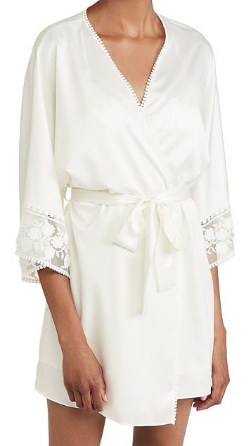 Kylie Charmeuse Wrap with Lace | Shopbop