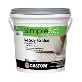 SimpleSet 1 Gal. (14.25 lbs.) White Pre-Mixed Thin-Set Mortar | The Home Depot