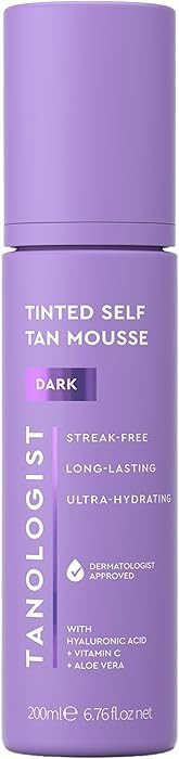 Tanologist Dark Self Tan Mousse, Tinted Self-Tanning Mousse, Streak-Free, Natural Glow, No Fake T... | Amazon (US)