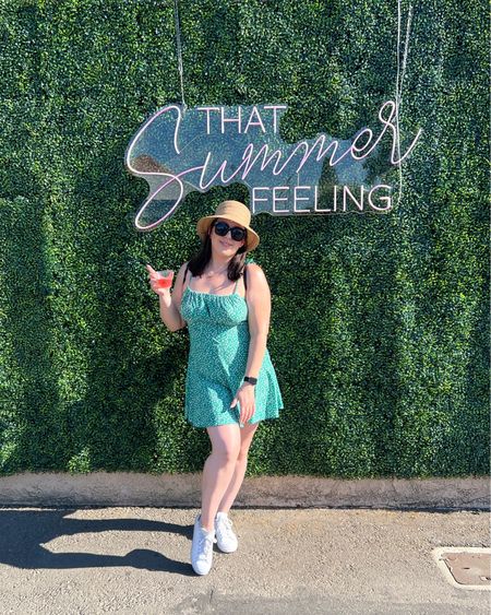 What to wear to the county fair / summer outfit / midsize outfit / Amazon romper / straw bucket hat / white sneakers

#LTKSeasonal #LTKshoecrush #LTKstyletip