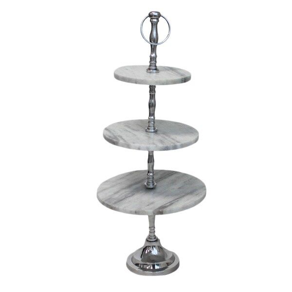 Casa Cortes Marble 3-tier Stand | Bed Bath & Beyond