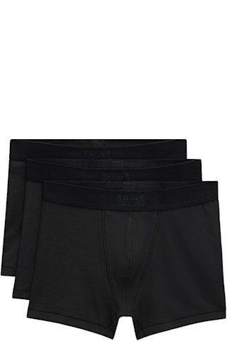 Three-Pack Black SKIMS Cotton 3" Boxer Briefs | SSENSE