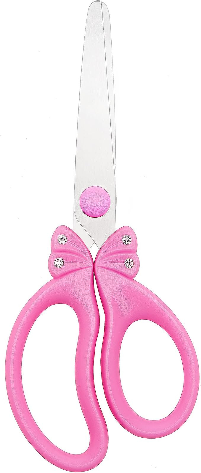 Scissors for Kids Ages 4-8,Blunt Tip Safety Toddler Scissor,Pink | Stainless Steel Blades, ABS Pl... | Amazon (US)