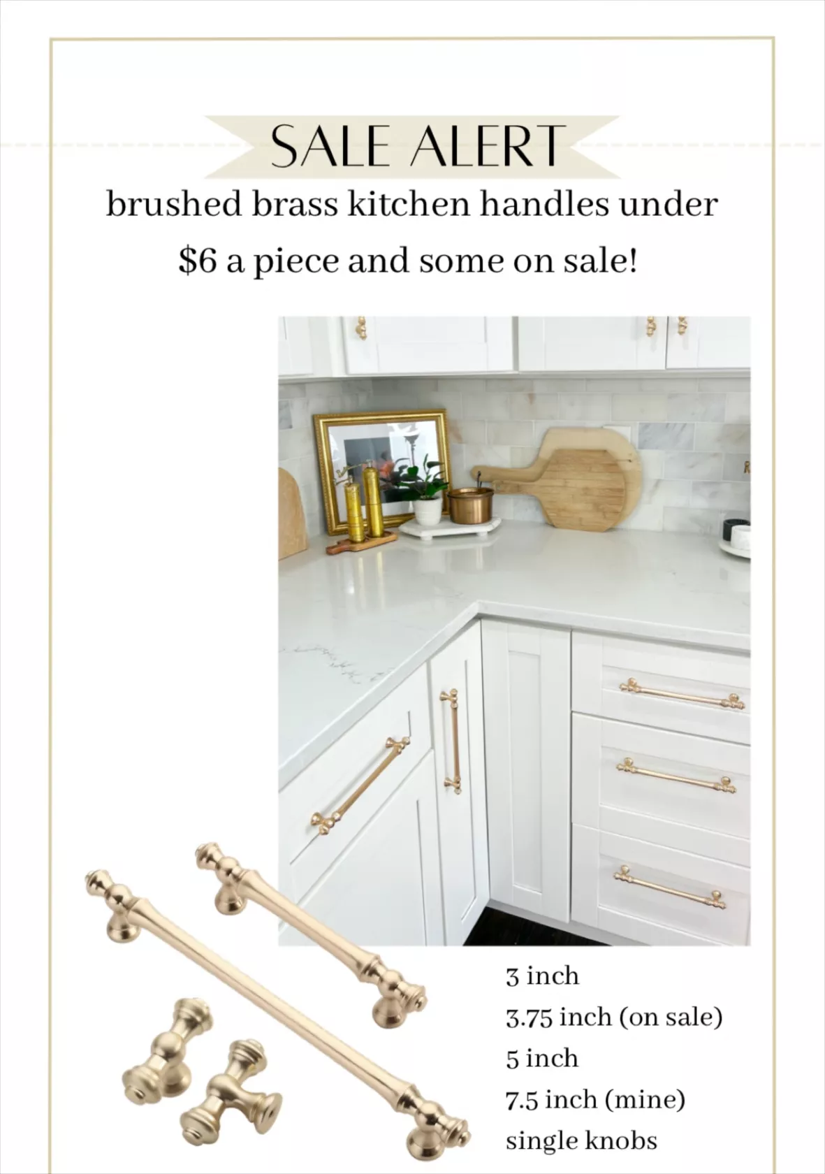 Asidrama 10 Pack Brushed Brass Kitchen Cabinet Knobs Gold Dresser