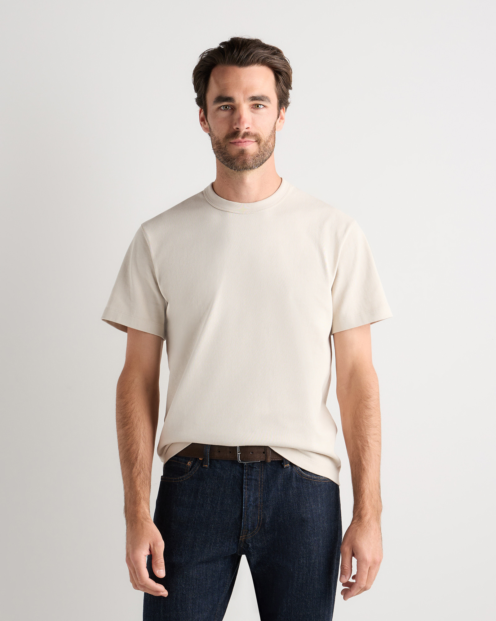Quince | Men's Heavyweight T-Shirt in Heather Grey, Size Medium, Organic Cotton | Quince