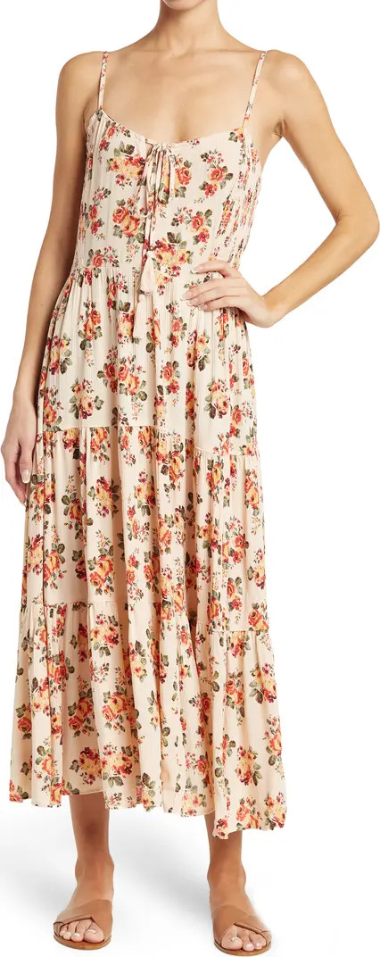 ANGIE Floral Keyhole Tiered Maxi Dress | Nordstromrack | Nordstrom Rack