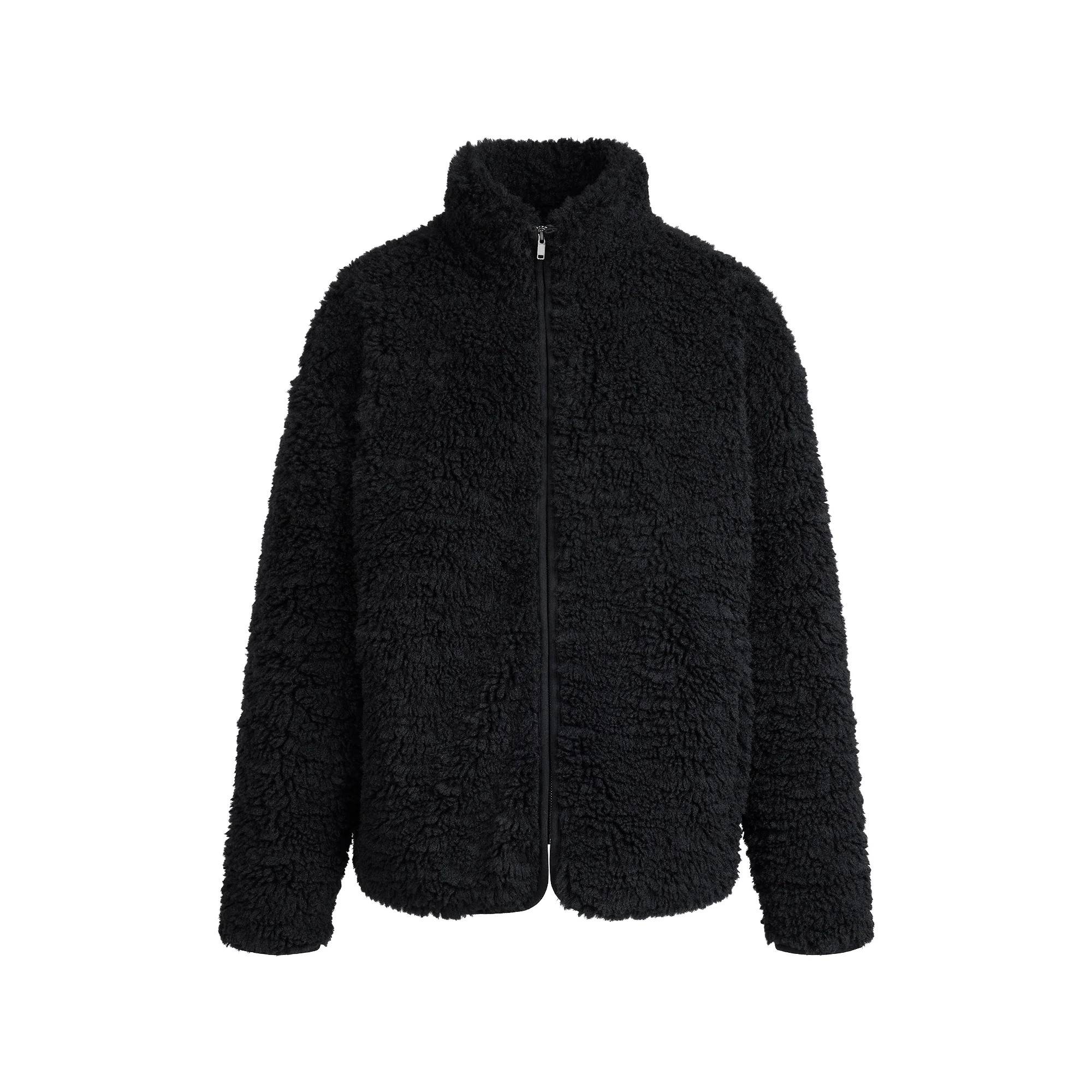 FAUX FUR OVERSIZED MOCK NECK JACKET | ONYX | SKIMS (US)