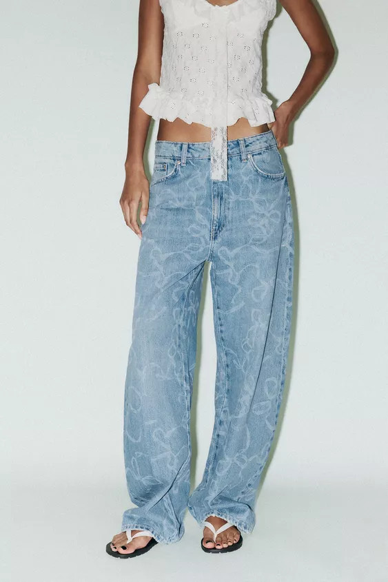 MID-RISE BAGGY TRF JEANS | Zara US