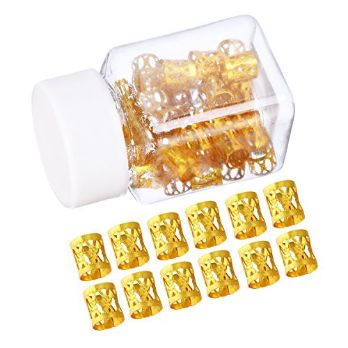 Amazon.com : Mudder 50 Pieces Aluminum Dread Locks Adjustable Metal Cuffs Dreadlocks Beads Braidi... | Amazon (US)