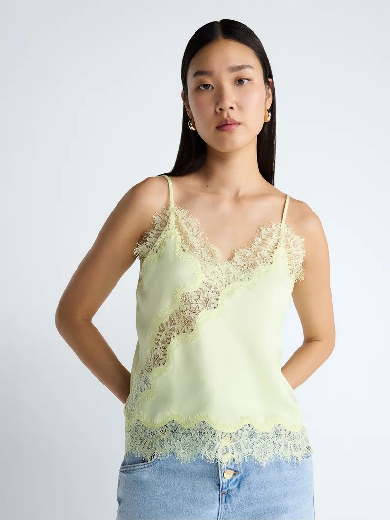 Devil Wears Prada Scoop Collection Women's Lace Trim Blouse, Sizes XS-XXL | Walmart (US)