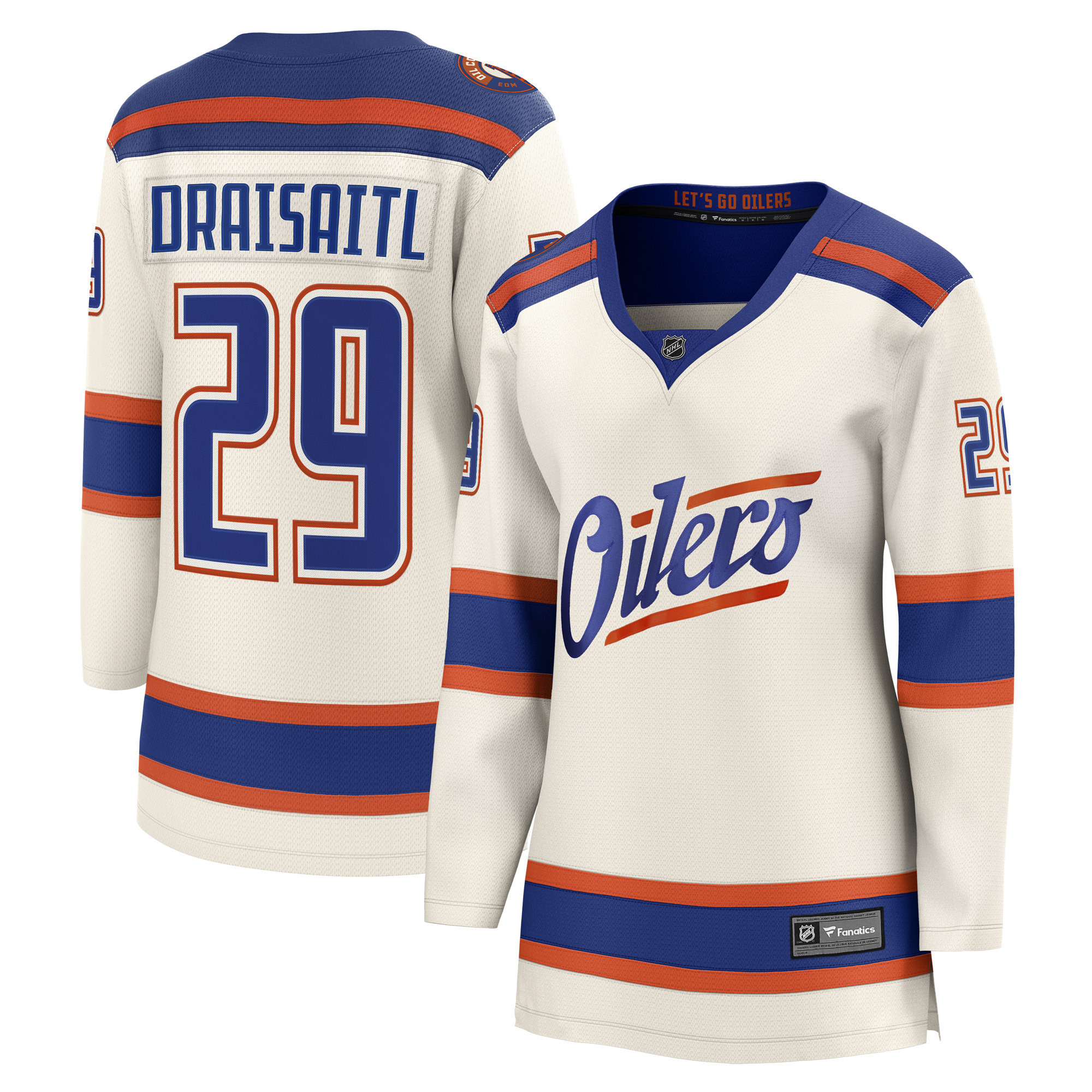 Women's Fanatics Leon Draisaitl Light Beige Edmonton Oilers Alternate Breakaway Jersey | Fanatics