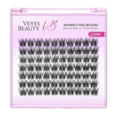 VEYESBEAUTY Luxebold 12mm Lash Clusters Individual Eyelash Extensions DIY False Eyelashes Wispy Lash Tray | Target