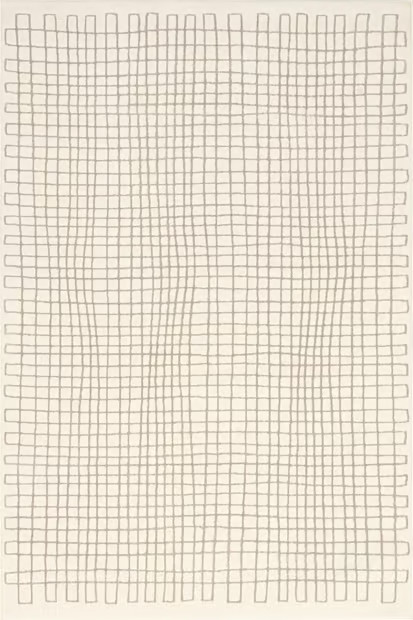 Cream Galilea Stacked Lines Washable Area Rug | Rugs USA