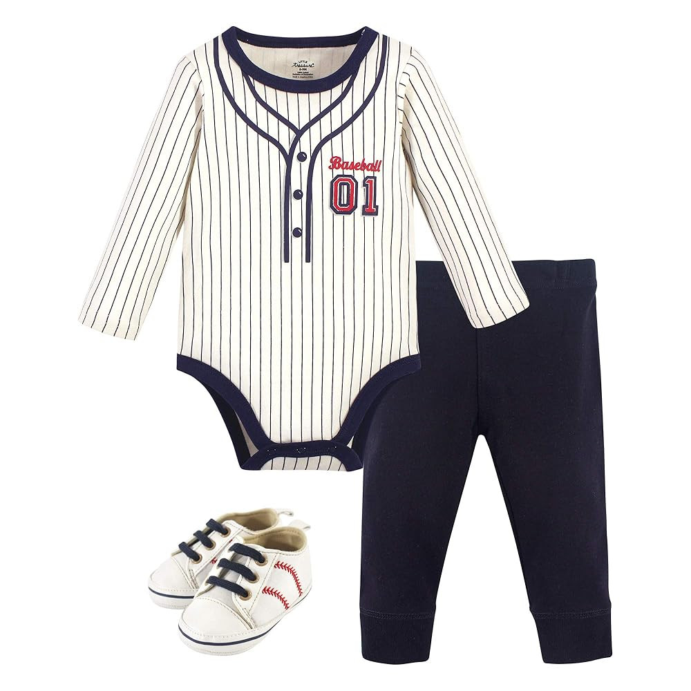Little Treasure Unisex Baby Cotton Bodysuit, Pant and Shoe Set | Amazon (US)