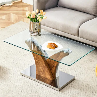 Coffee Table With Ergonomic Design And Stable Base For Comfort White Wood Features Elegant Appearance | Wayfair North America