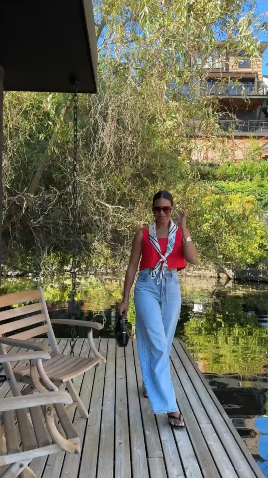 The scarf around the neck is a great way to give your outfit a little pop while still staying cool this summer!

#LTKTravel #LTKPetite #LTKSeasonal