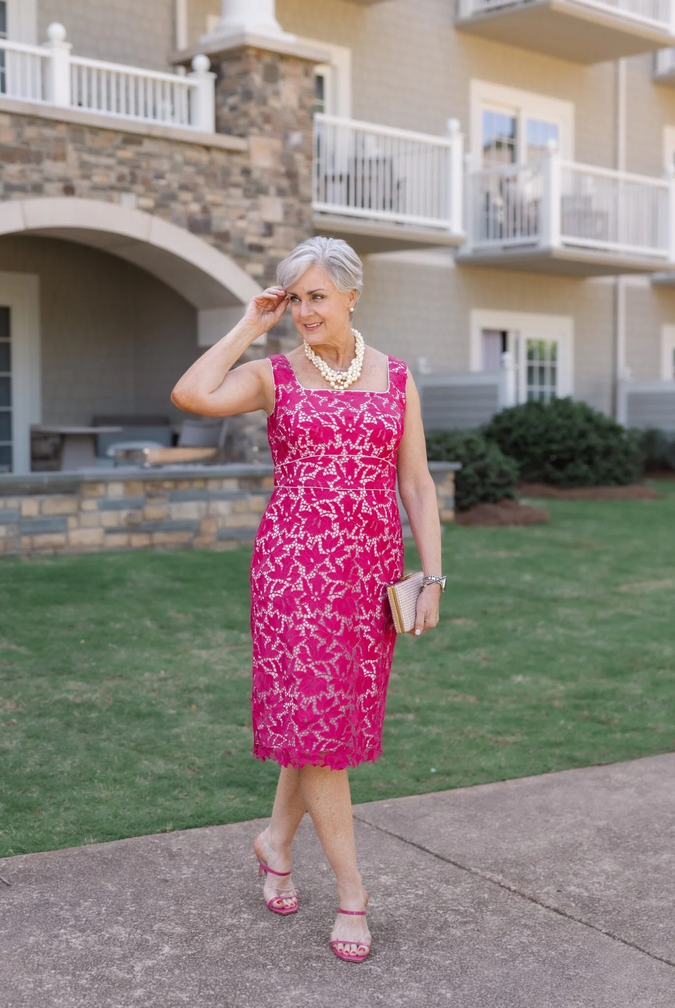 Pink Lace Midi

#LTKootd #LTKSeasonal #LTKOver40
