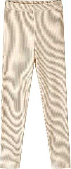 Noomelfish Girls Basic Ribbed Leggings Kids Cotton Kint Footless Full Length Tights Pants (2-14 Y... | Amazon (US)