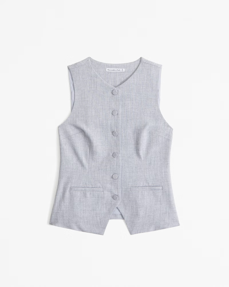 Women's Long-Length Tailored Vest Set Top | Women's Clearance | Abercrombie.com | Abercrombie & Fitch (US)