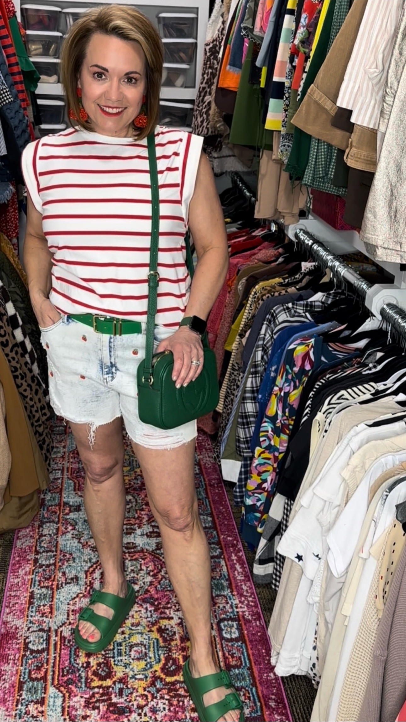 POV: You find a $15 tee at Walmart and build your entire outfit around it.

This red striped sleeveless top is lightweight, comfy, and surprisingly chic. Add in cherry-embroidered shorts, a green belt + accessories, and I’m officially team red & green for summer!

Style tip: Pair bold basics with playful accessories to elevate affordable pieces.



Would you wear red & green outside the holidays? Yay or nay?!

Want the link? Just comment “SHOP” and I’ll send it straight to you! Link

#walmartfashion #walmartfinds #walmartstyle #summeroutfitideas #casualstyleinspo #walmartwednesday #over40style #closetstyle #ootdreel #easyoutfitidea #budgetfriendlystyle #closetfinds

#LTKStyleTip #LTKFindsUnder50 #LTKSaleAlert