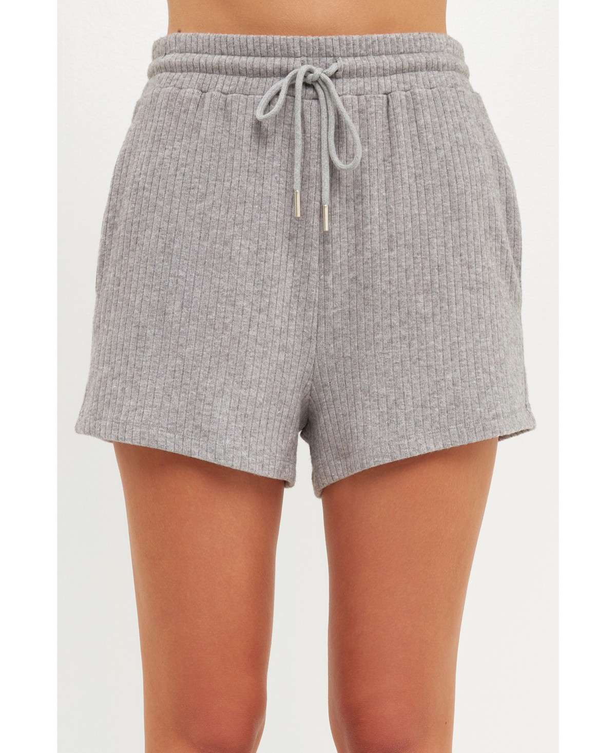 Grey Lab Women's Loungewear Knit Shorts - Light heather grey | Macy's
